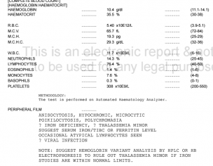Consistent Low Fever