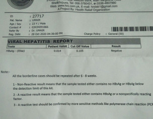 Lft Test Then Hyptitis B C Report..