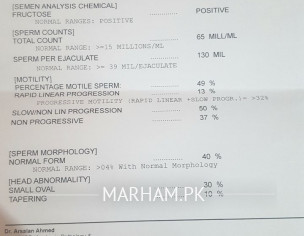 Semen Analysis Report