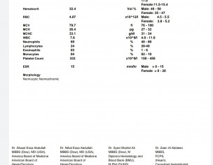 Kidney Stone And Low Hemoglobin
