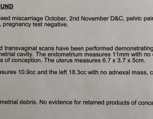 POST D&amp;C INTERNAL ULTRASOUND 