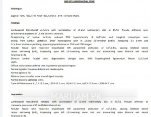 MRI Lumbar Spine