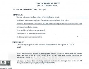 Cervical Spondylitis, Cholesterol 