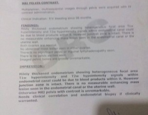 Post-menopausal-on Of Bleeding Since Six Months