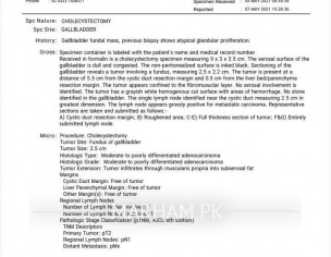 Gall Bladder Specimen Report