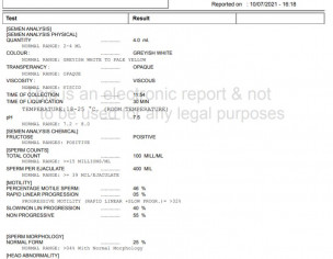 Input In The Attached Semen Report