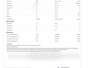 Asthma Patient ,blood Reports