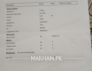 Information About Semen Analysis Test