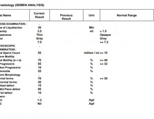 Semen Analysis Report