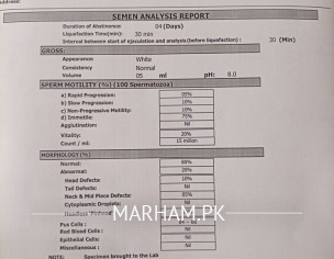 Sperm Report Analysis