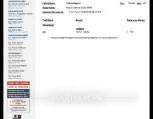 Ige Level High At 463.