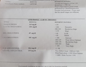 H Pylori &amp; Lipid Profile
