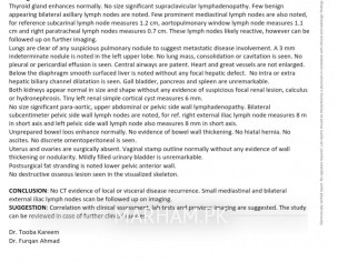 CT Scan Report Comments