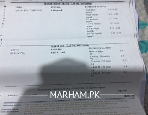 Semens Analysis And Testosterone Report 