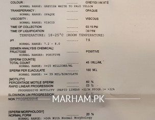 Semen Analysis Report
