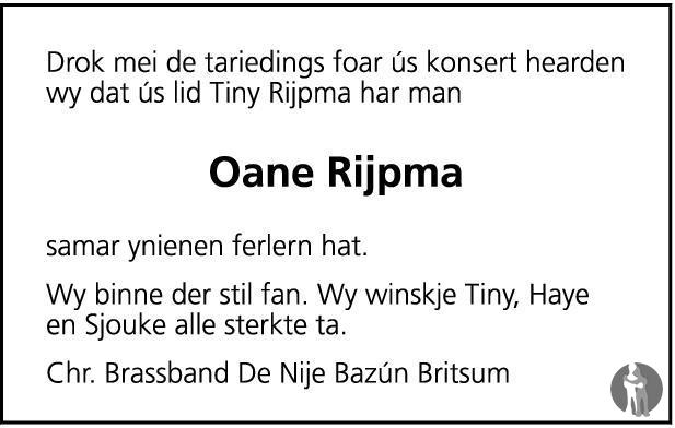 Anne Rijpma 8 juni 2011 • overlijdensbericht en condoleances - Mensenlinq