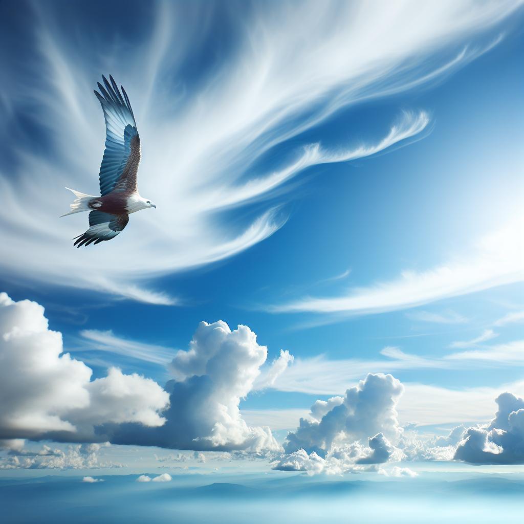Imagine a graceful bird soaring freely through vast, open skies, embracing the mystery of uncharted territories.