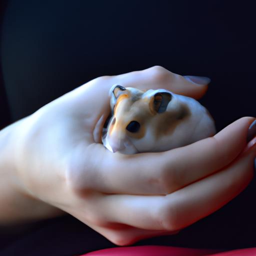An image of a small, adorable hamster clasped gently in someone's hands, showcasing the wonder and beauty of these small creatures.
