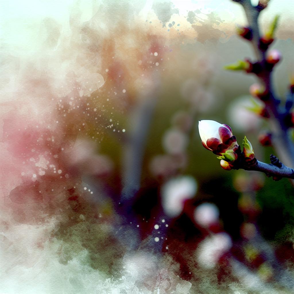 A blooming cherry tree patiently waits for its first petal to open, knowing that the beauty will be worth the wait.