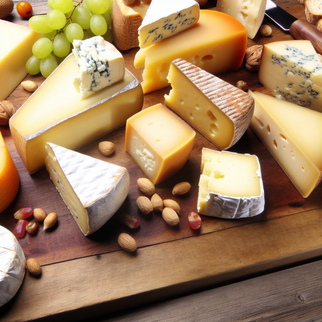 Picture a spread of succulent cheeses highlighting various textures and flavors, symbolizing the richness and variety of experience in life.