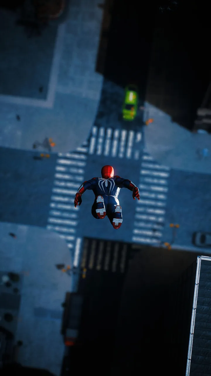 Spider-man diving