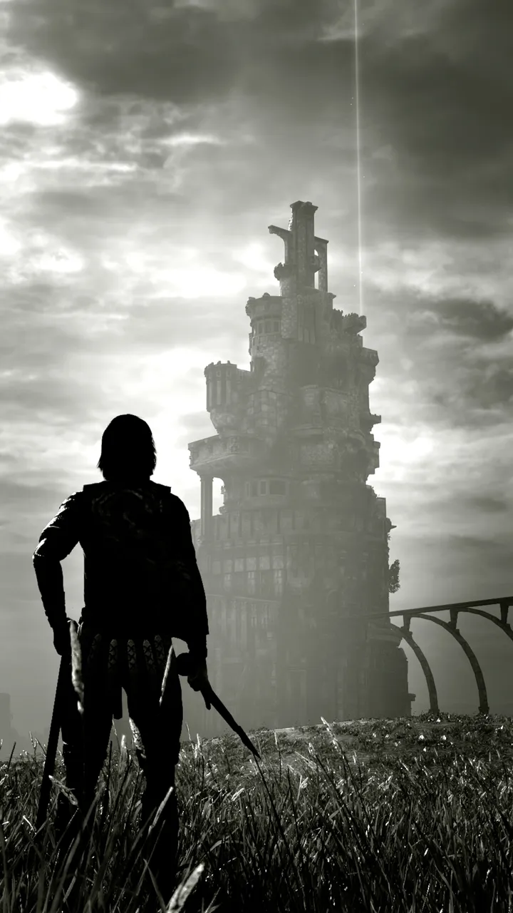 Wander standing in front of the temple