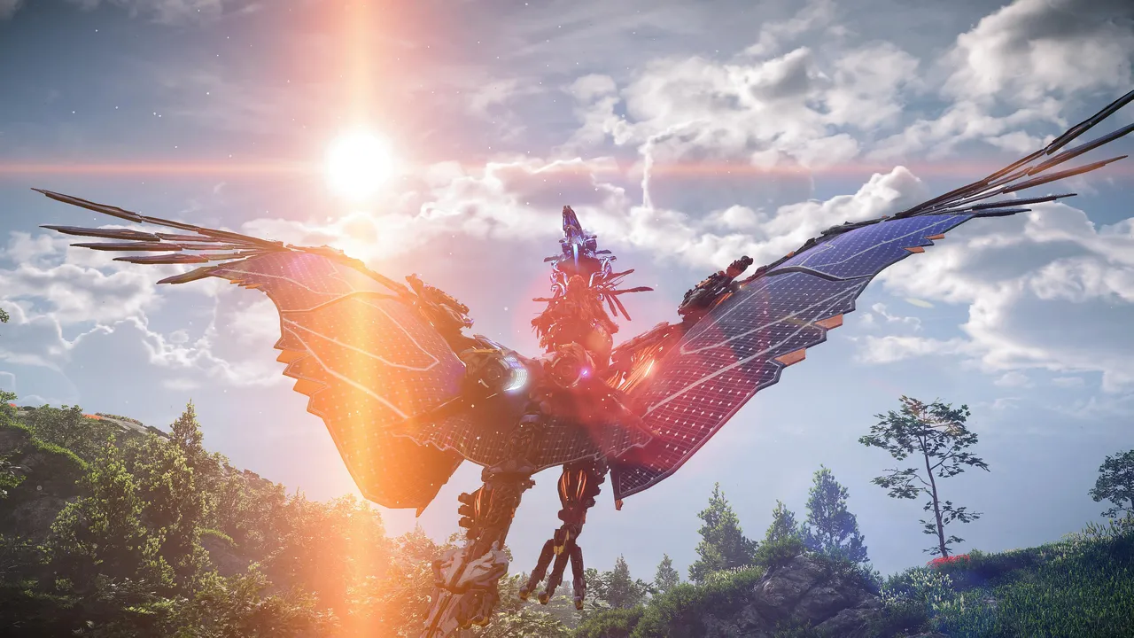 Aloy Riding to the Burning Shores