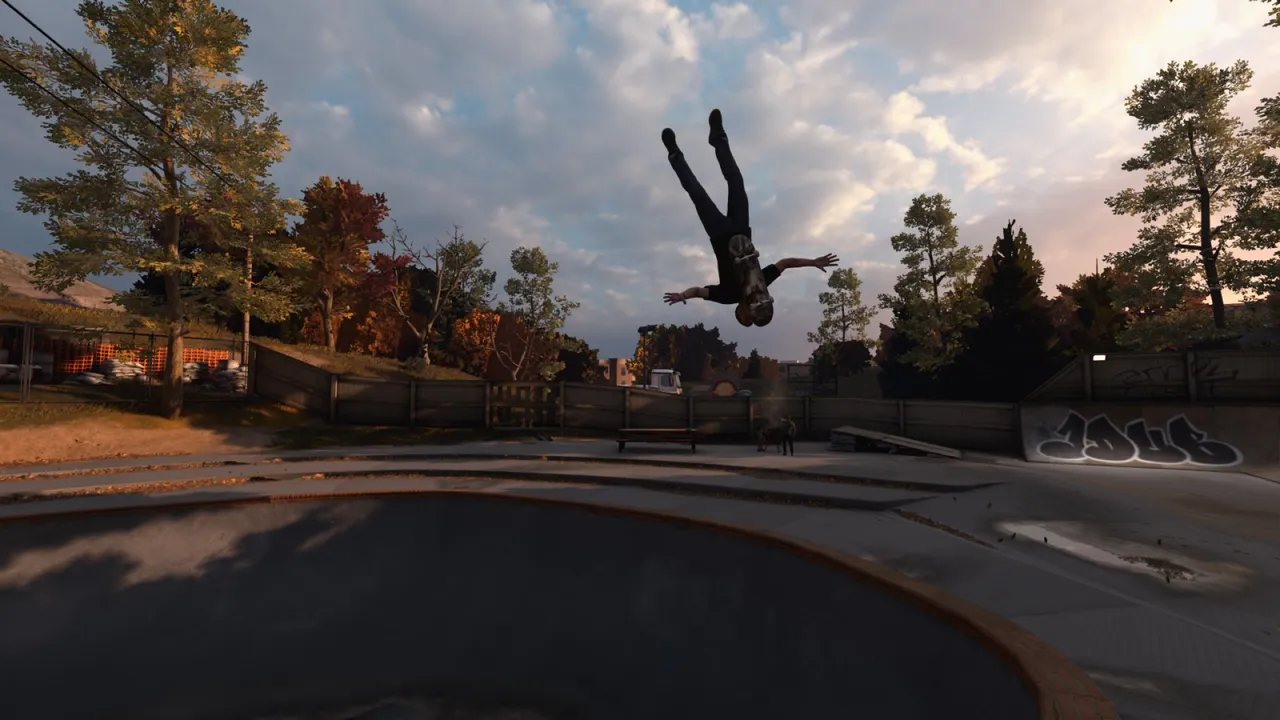 Tony Hawk doing a trick in the air