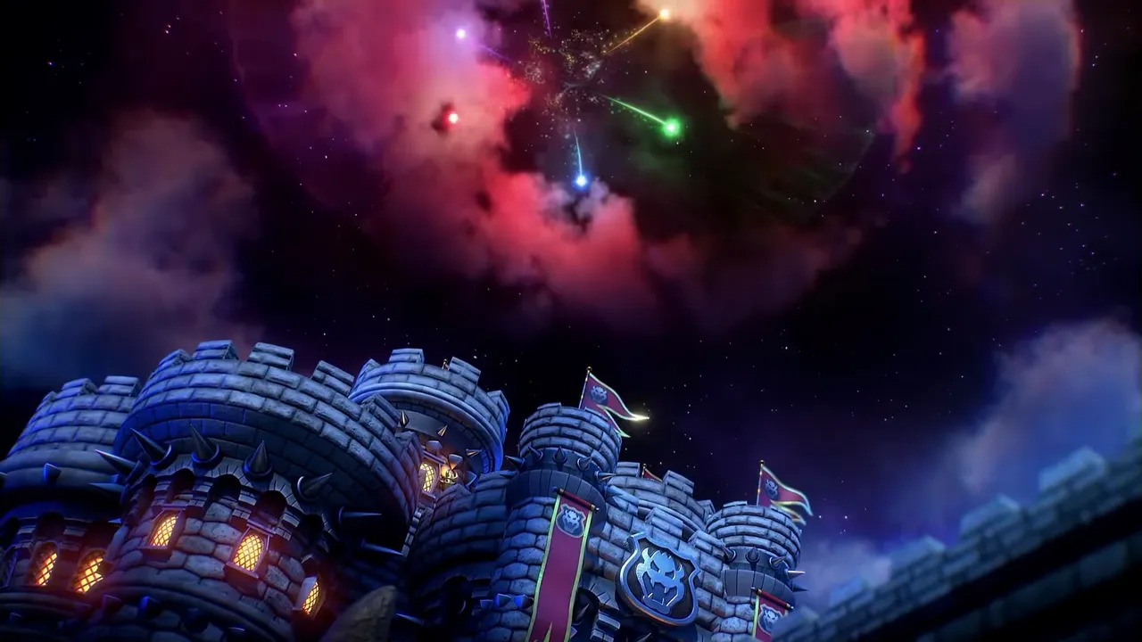 Star Road erupts into seven fragments over Bowser's Keep