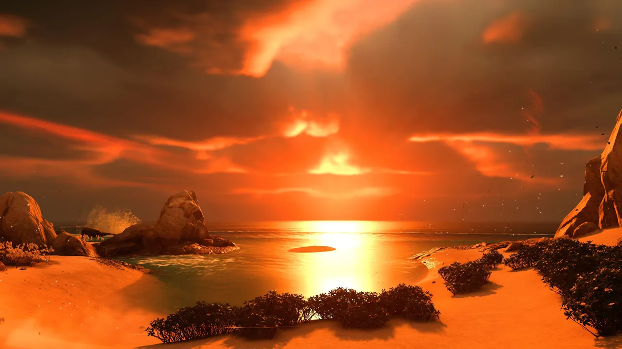 Sunset on water