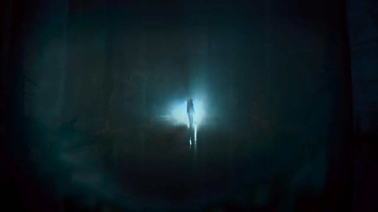 Alan Wake heading towards the body of Nightingale.