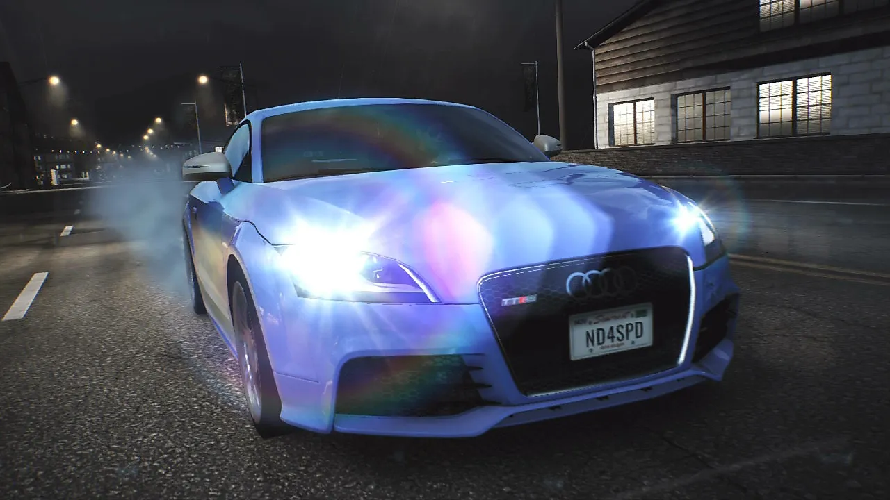 Audi with lights