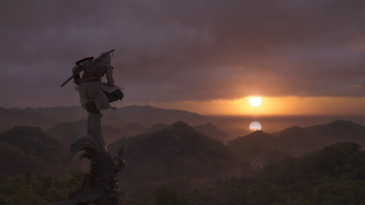 Naoe watching the sunset