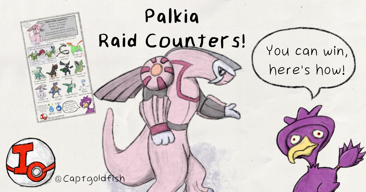 Palkia raid counters infographic  Pokemon go, Articuno pokemon, Pokemon