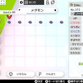 ポケモン剣盾 メタモン 6v