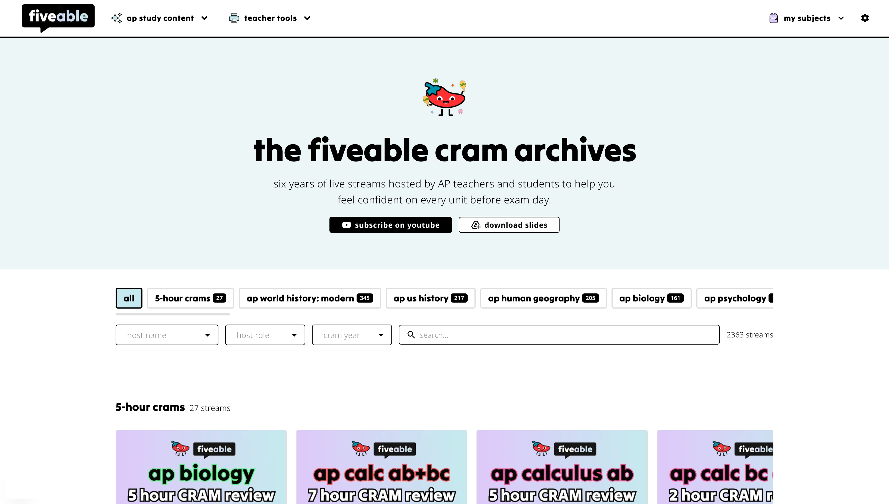 The Raj Fiveable the fiveable cram archives | What's New at Fiveable