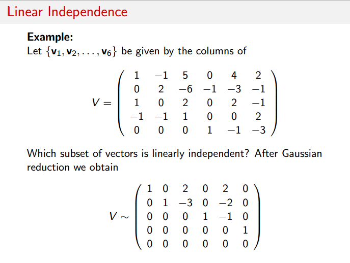 Definition and Key Properties, vector spaces - quick way to check Linear Independence - Mathematics Stack Exchange