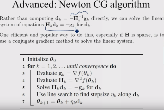 Fundamentals and Derivation, calculus - Newton conjugate gradient algorithm - Mathematics Stack Exchange