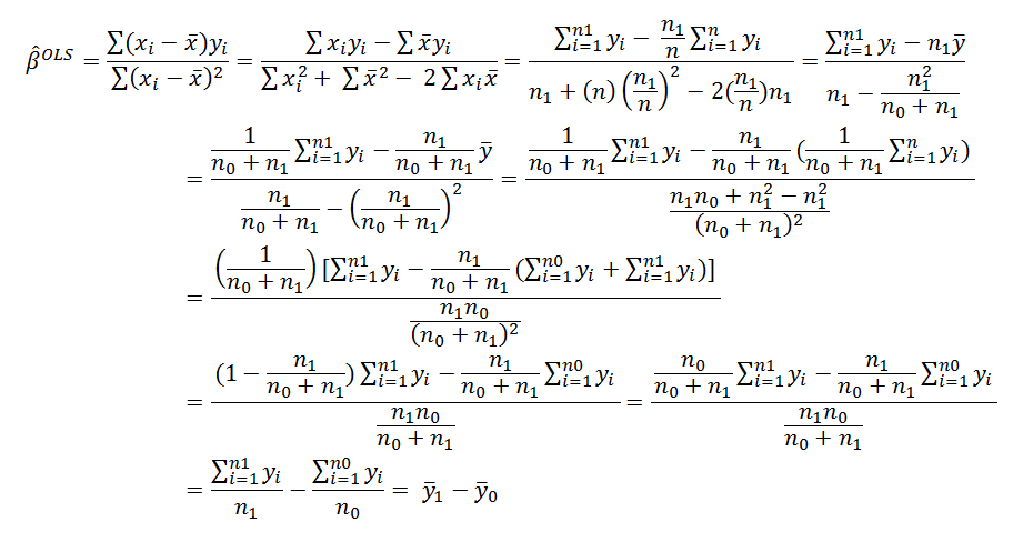 Consistency under classical assumptions, regression - OLS estimate of a linear model with dummy variable - Cross Validated