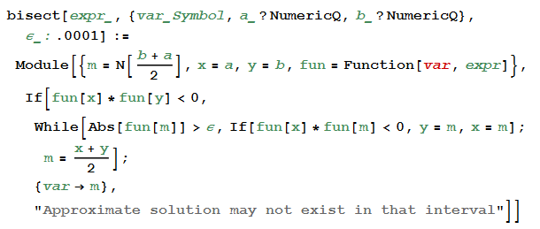 Fundamental Concepts of Convergence, equation solving - Implement the Bisection algorithm elegantly and easily - Mathematica Stack ...