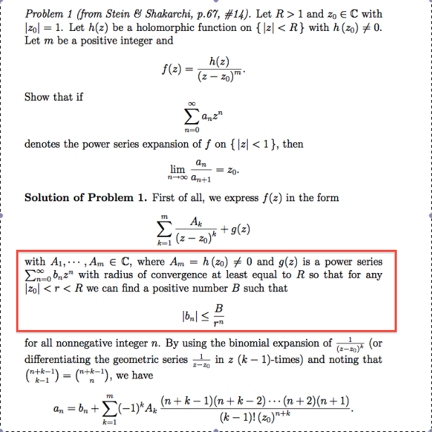 Fundamentals of Power Series, complex analysis - Convergence radius of power series for different centers - Mathematics Stack ...