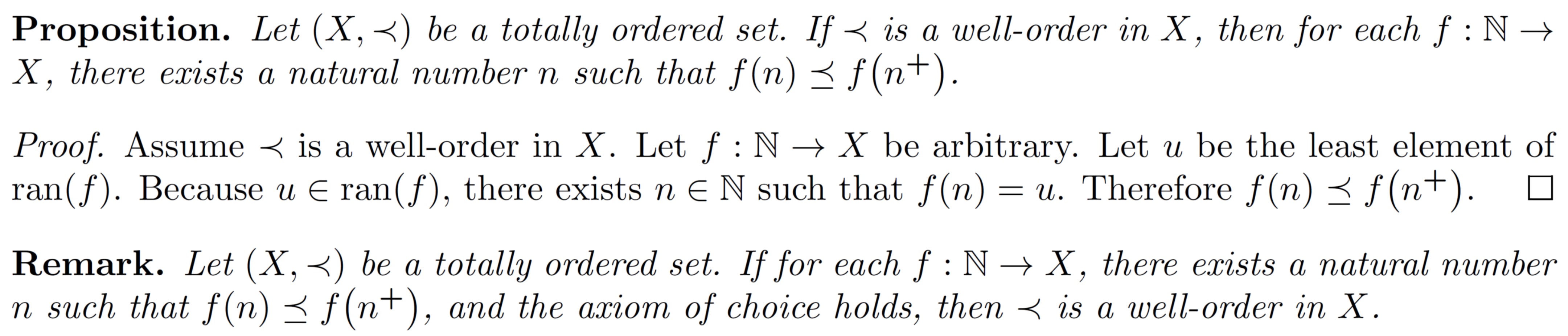 Overview of Reverse Mathematics, alternative proof - Definition of Ordinal (w/ Axiom of Regularity) (problem 37, page 208 ...