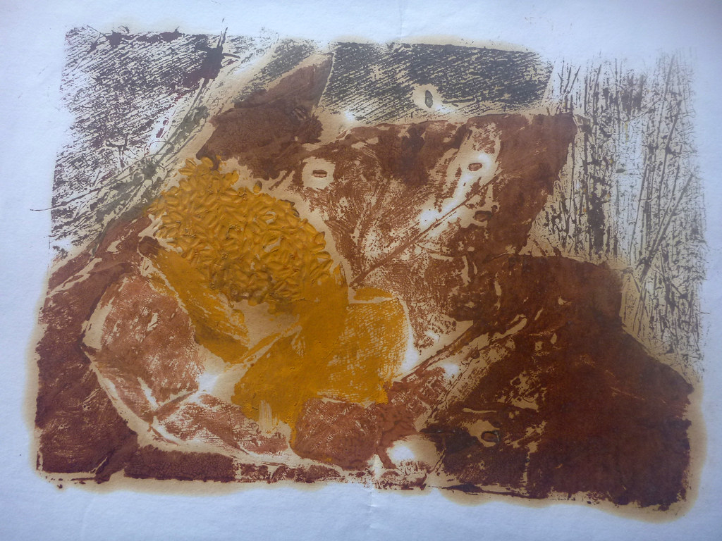 Paper vs plastic stencils, P1000686 | Exploring textures in printmaking | capetribber | Flickr