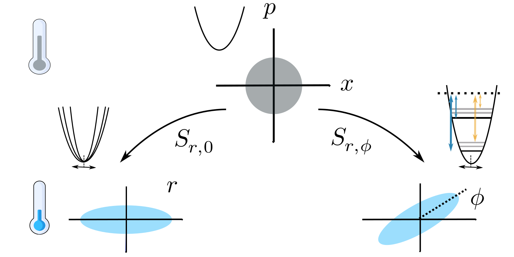 Properties of squeezed states, Shortcuts to Squeezed Thermal States – Quantum