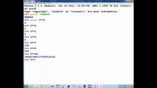 Order of operations in Python, Intro to Python Math Operators Functions Order of Operations