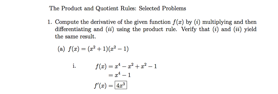 Sum, Difference, Product, and Quotient of Continuous Functions, The Product and Quotient Rules - Wisewire