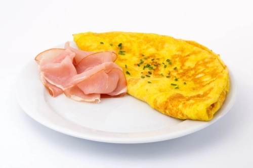 Omelet met bacon proteïne dieet