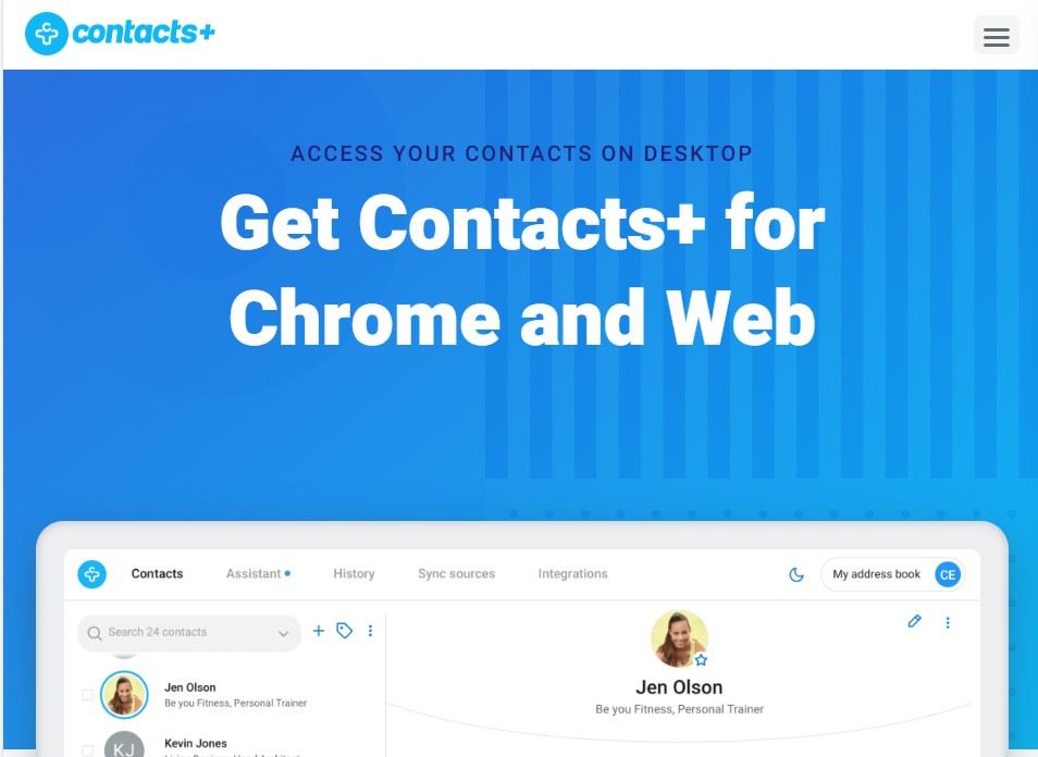 Contact+ candidate profile sidebar