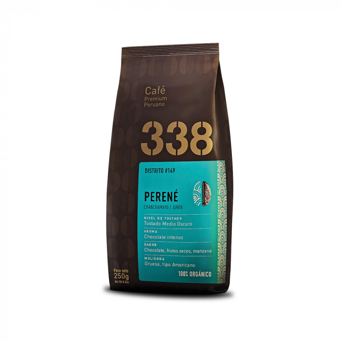 CAFÉ PREMIUM PERUANO 338 ORGÁNICO MOLIENDA AMERICANO x250gr - PERENE CAFÉ PREMIUM PERUANO 338 ORGÁNICO MOLIENDA AMERICANO x250gr - PERENE