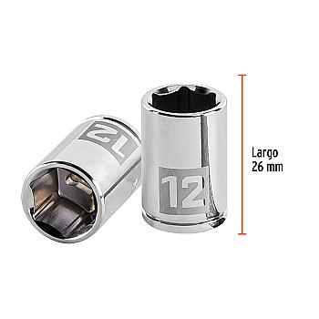 DADO HEX. 12MM ENCASTRE 1/4" 13174 TRUPER